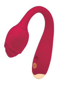 Rosegasm Long Stem Flexi G-Spot Vibe Rose - Red