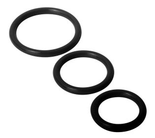 Trinity Silicone Cock Rings - Black