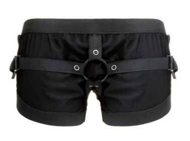 Realrock Boxer with Harness Black O/S