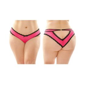 Dahlia Cheeky Hipster Panty With Lace Trim And Keyhole Cutout 6-pack Q/s Pink