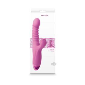 Luxe Nova Thrusting And Throbbing Dual Stimulator Pink