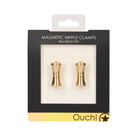 Ouch Magnetic Nipple Clamps - Balance Pin - Gold