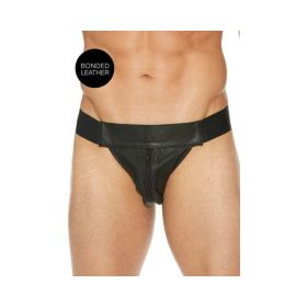 Ouch Jock Front Zip Black S/m