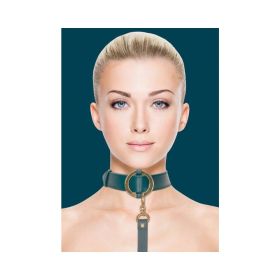 Ouch Halo Collar With Leash Green