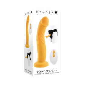 Gender X Sweet Embrace Vibrator And Strap-on Harness Yellow