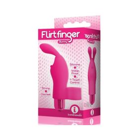 The 9's Flirt Finger Bunny Finger Vibrator Pink