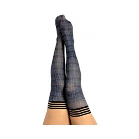 Kixies Debbie Navy Plaid - size D