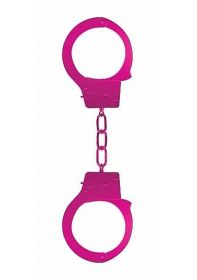 Ouch Beginners Handcuffs Metal Pink