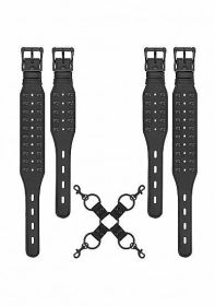 Ouch! Skulls And Bones Hogtie With Spikes Black