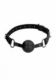 Ouch! Skulls And Bones - Silicone Ball Gag - Black