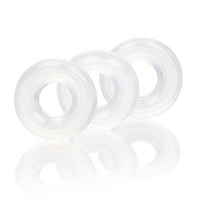 Set Of 3 Silicone Stacker Rings Clear