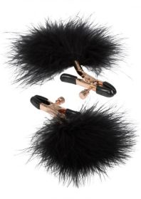 Entice Feather Nipplettes Nipple Clamps Black