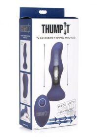 7x Slim Curved Thumping Silicone Anal Plug