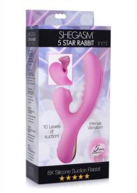 8x Silicone Suction Rabbit - Pink