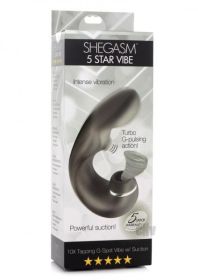 Shegasm 5 Star 10x Tapping G-spot Silicone Vibrator With Suction - Black