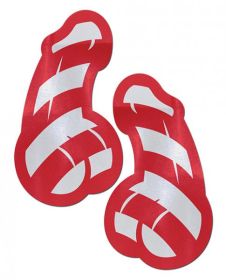 Pastease Candy Cane Dicks Red & White Pasties O/S