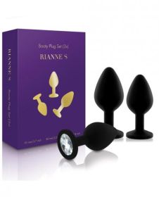 Rianne S Booty Plug Set 3X Black