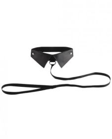 Ouch Classic Collar With Leash Black