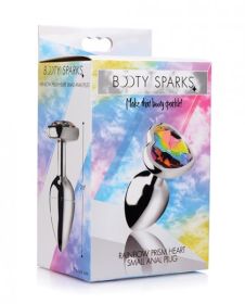 Bootysparks Rainbow Prism Heart Anal Plug - Small