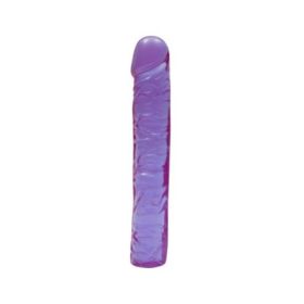 Crystal Jellies 10in Classic Dildo - Purple