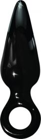 Anal Fever Ass Glass Pleasure Plug Black 5 inches