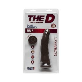 The D Thin D 7 inches Dual Density Brown Dildo