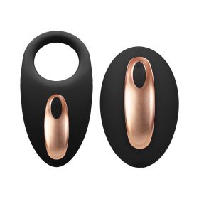 Elegance Dual Poise Vibrating Cock Ring & Remote Black