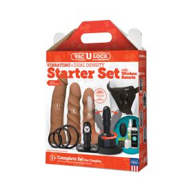 Vac-U-lock Vibrating Dual Density Starter Set with Wireless Remote