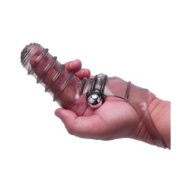 Vibrofinger Ribbed Finger Massager Smoke