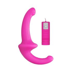 Ouch Vibrating Silicone Strapless Strap On Pink