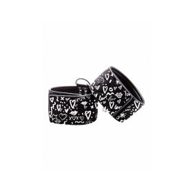 Printed Handcuffs Love Street Art Fashion Black