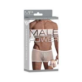 Male Power Stretch Net Peek-a-buns White S/m