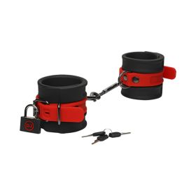 Kink By Doc Johnson Silicone Wrist Cuffs Black&red