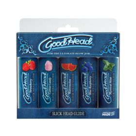 Goodhead - Slick Head  Glide - 5 Pack - 1 Fl. Oz Strawberry, Cotton Candy, Watermelon, Blue Raspberr