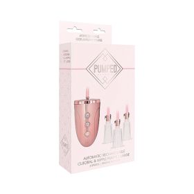 Automatic Rechargeable Clitoral & Nipple Pump Set - Large - Pink