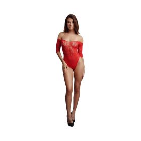 Shots Le Desir Crotchless Rhinestone Teddy Os Red