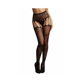 Shots Le Desir Crotchless Cut Out Pantyhouse Os Black