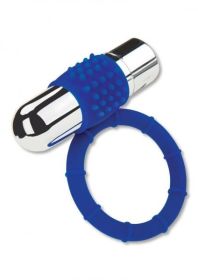 Zolo Powered Bullet Cock Ring - Blue