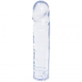 Crystal Jellies 8 Inch Classic Dildo in Clear