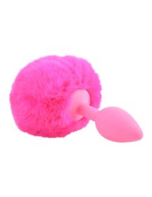 Neon Bunny Tail - Pink