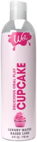 Wet Delicious Oral Play - Cupcake - Waterbased Flavored Lube 4  Oz