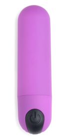 Bang Vibrating Bullet With Remote Control - Purple