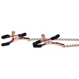 Brat Charmed Nipple Clamps - Rose Gold