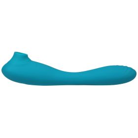 This Product Sucks - Sucking Clitoral Stimulator  With Bendable G-Spot Vibrator - Teal