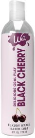 Wet Delicious Oral Play - Black Cherry -  Waterbase Flavored Lubricant 4 Oz