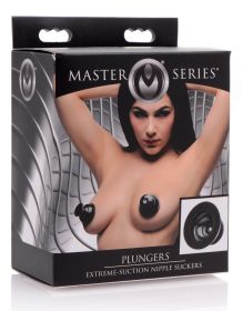 Master Series - Plungers Extreme Suction Nipple  Suckers - Black